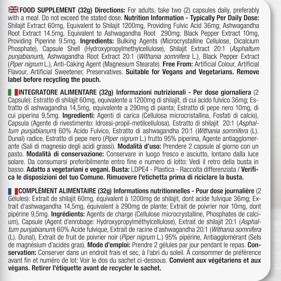 True Nourish™ Ultra Pure Shilajit with Ashwagandha & Black Pepper