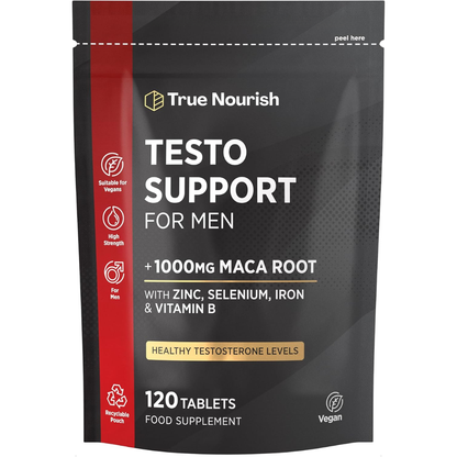 Testosterone Supplement for Men - Maca Root, Zinc, Selenium, Iron & B Vitamins