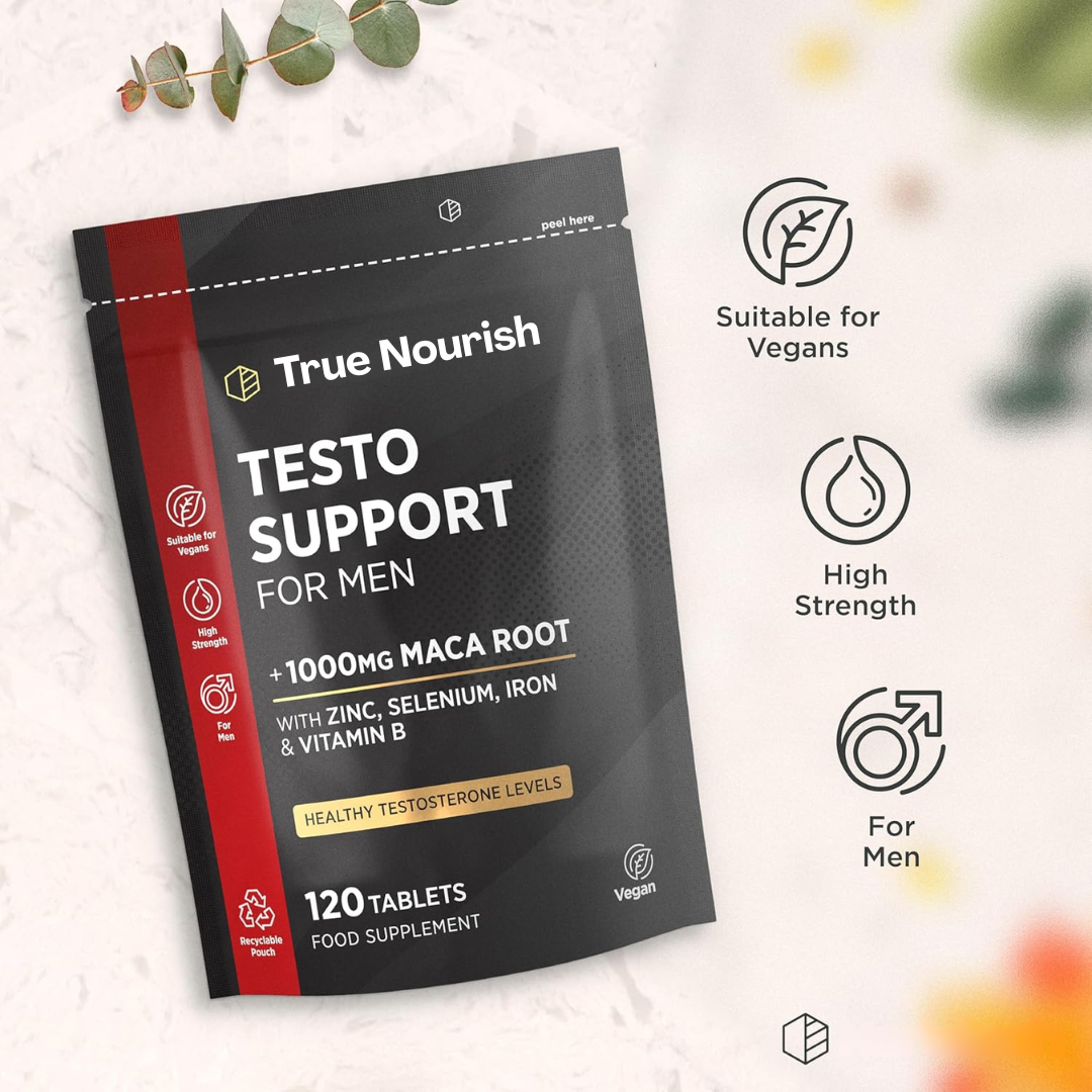 Testosterone Supplement for Men - Maca Root, Zinc, Selenium, Iron & B Vitamins