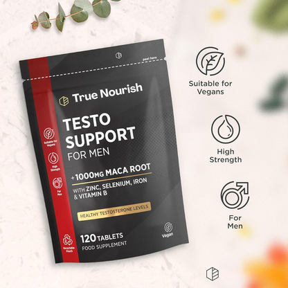 Testosterone Supplement for Men - Maca Root, Zinc, Selenium, Iron & B Vitamins
