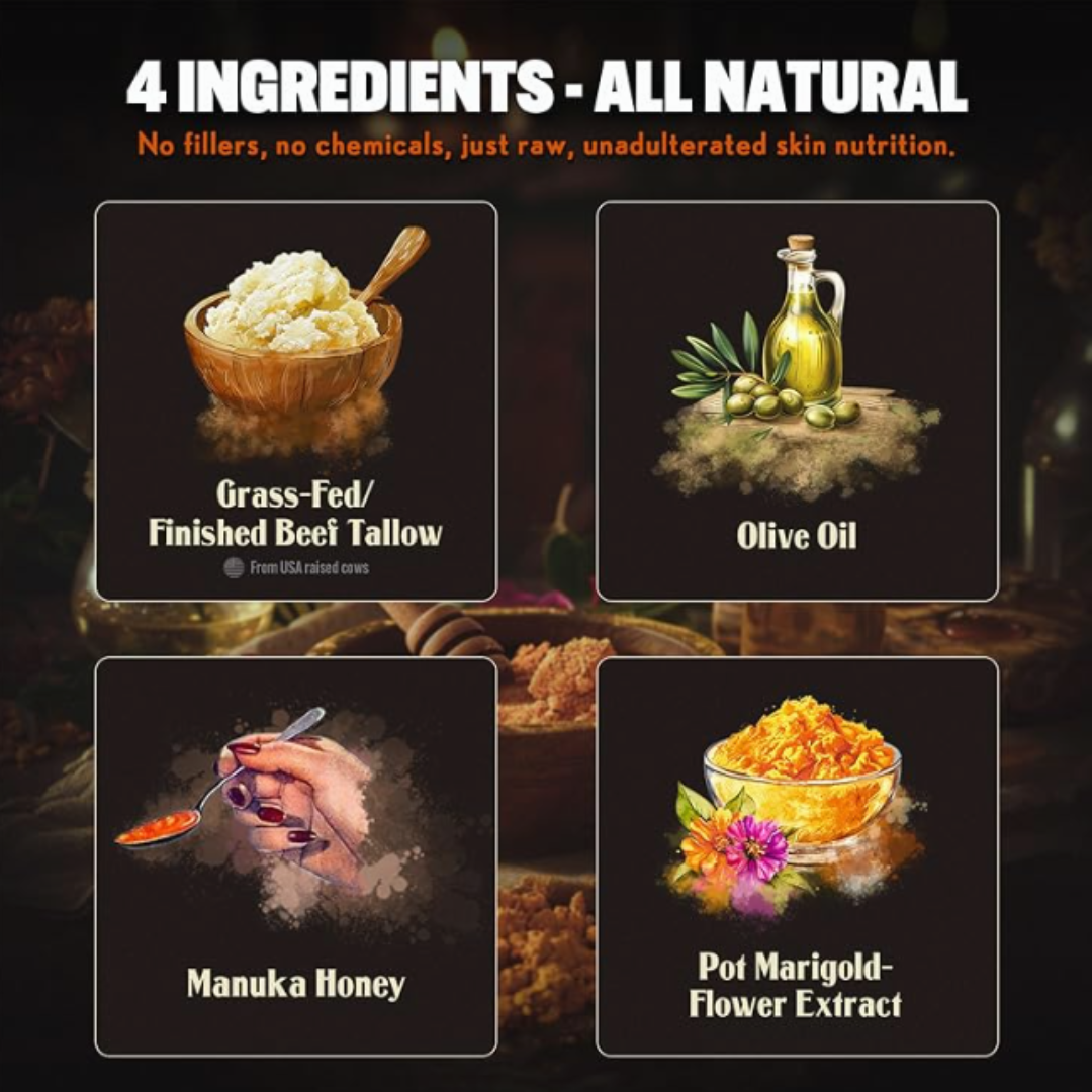 True Nourish's™ Purest Beef Tallow and Manuka Honey Balm