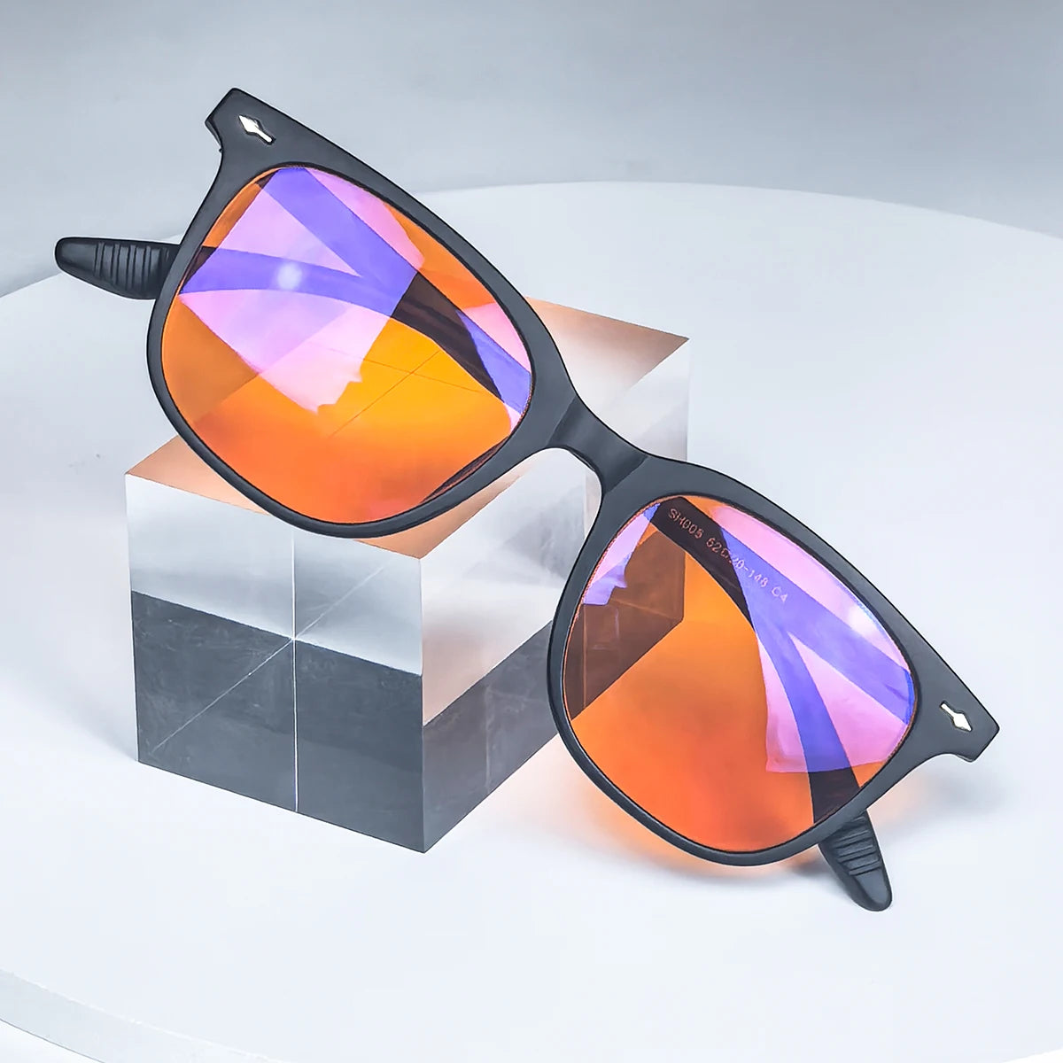 SHINU blue light blocking computer glasses red lens for better sleep orange lens for long time gaming rest glasses for men women