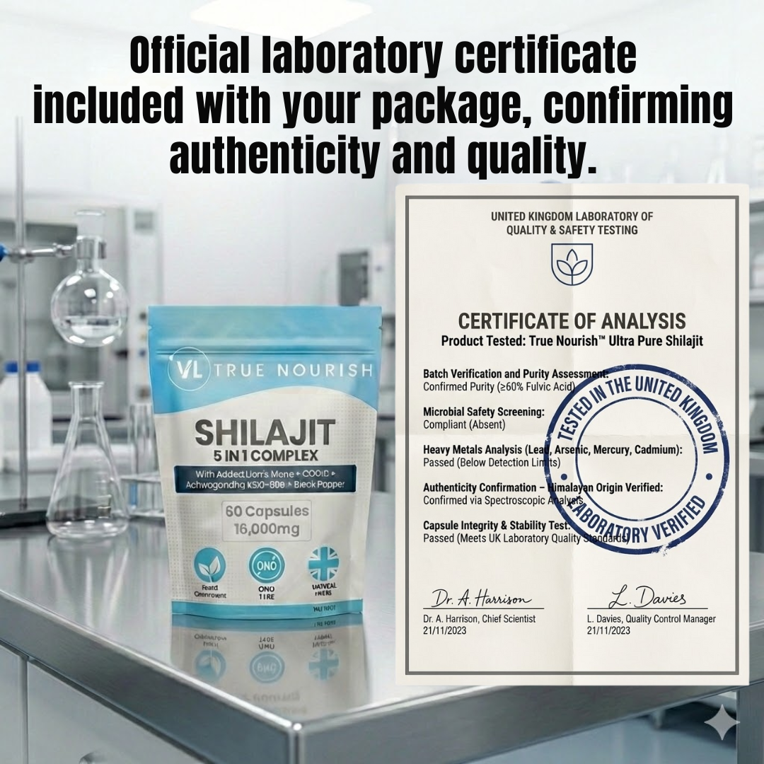 True Nourish™ Ultra Pure Shilajit with Lion’s Mane, CoQ10, Ashwagandha & Organic Black Pepper