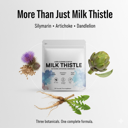 Liver Cleanse & Antioxidant Support with Milk Thistle, Artichoke & Dandelion
