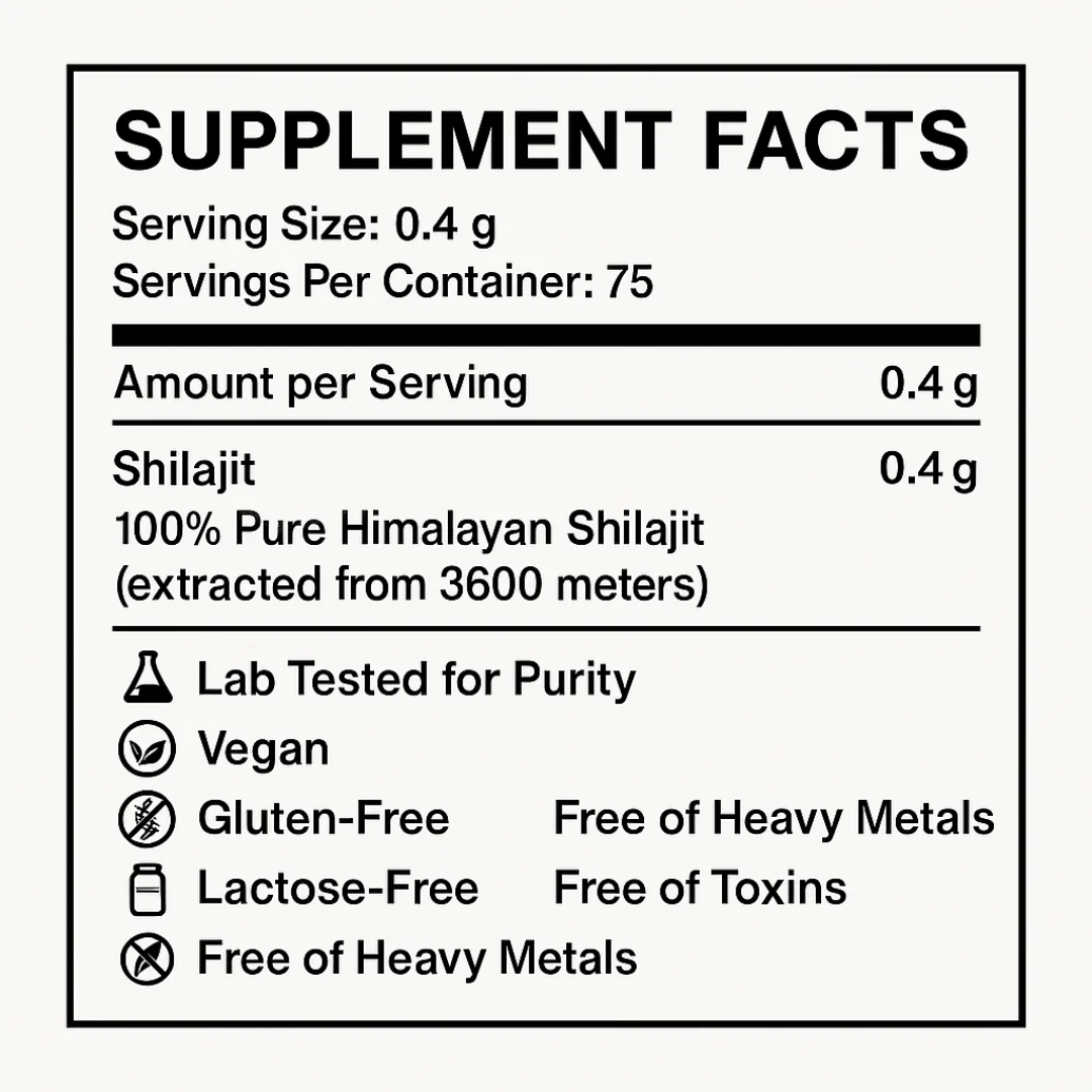 100% Pure Himalayan Shilajit